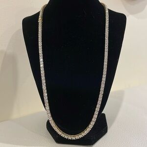 24” inches Sterling Silver tennis chain for men